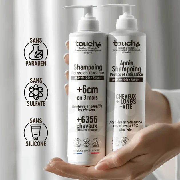 Touché Pack shampooing et après-shampooing pousse et croissance