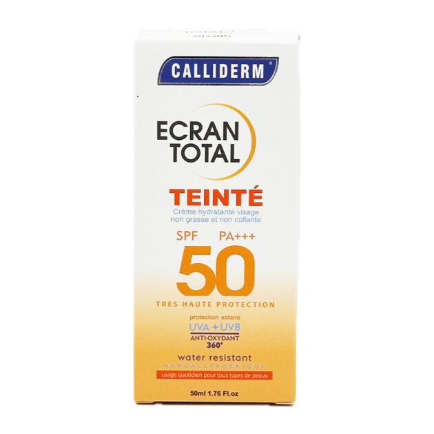 Calliderm Ecran Total Teinté Créme Hydratante Visage Spf 50 50ml
