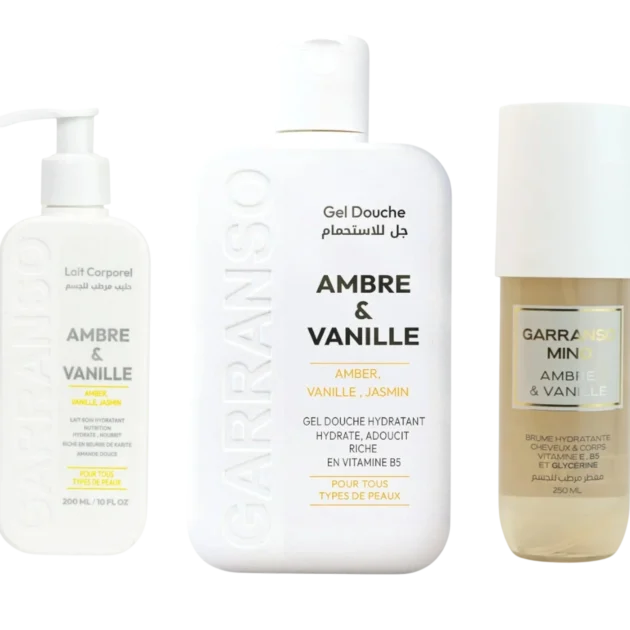 Garranso Ambre Vanille : Gel Douche + Lait + Brume