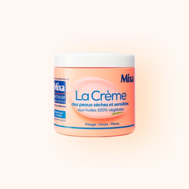 MIXA La Crème pour Peaux Sèches et Sensibles - Visage, Corps, Mains
