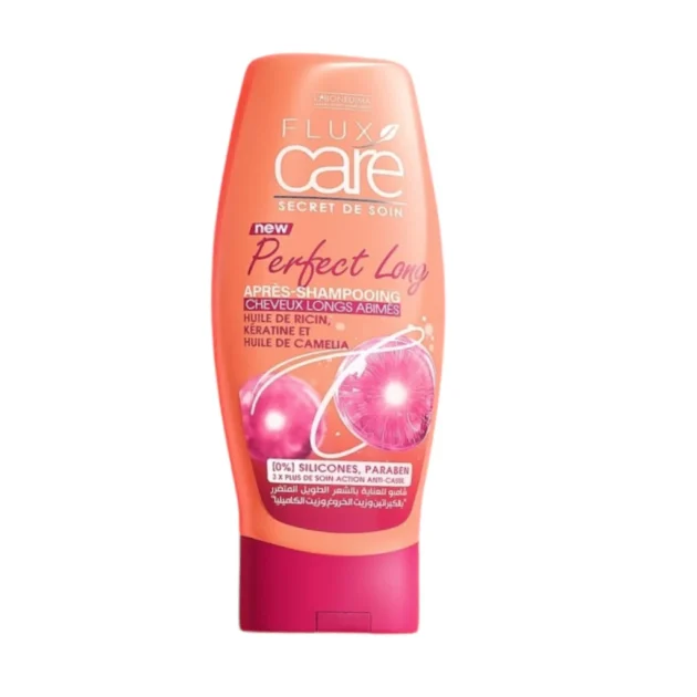 Flux Care Après-Shampoing Huile De Ricin, Kératine Et Huile De Camélia 0% Silicones Paraben