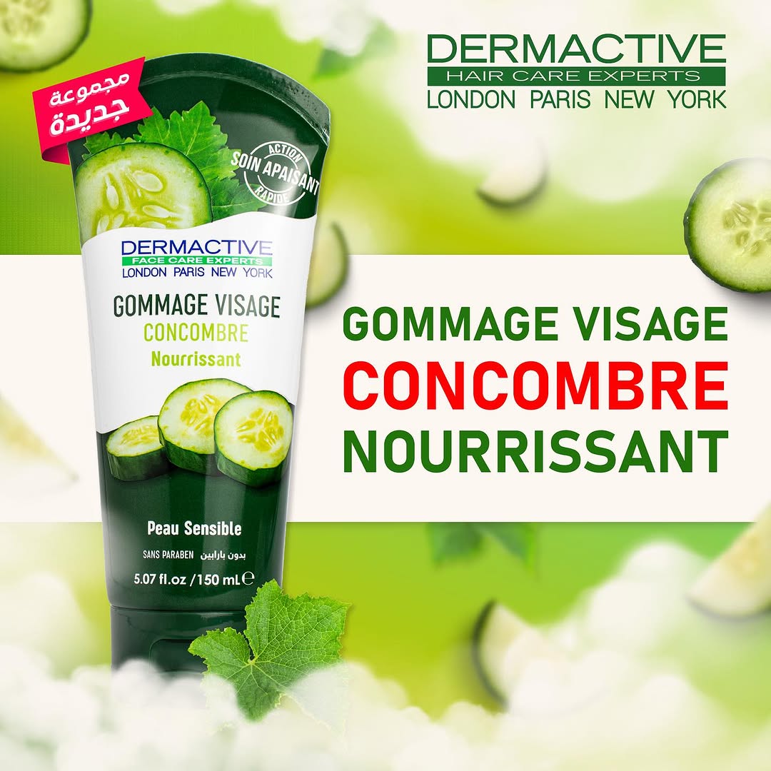Dermactive Gommage Visage Concombre Nourrissant 150 ml