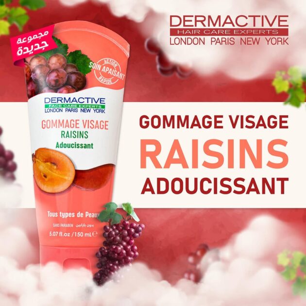 Dermactive Gommage Visage Raisins Adoucissant 150 ml