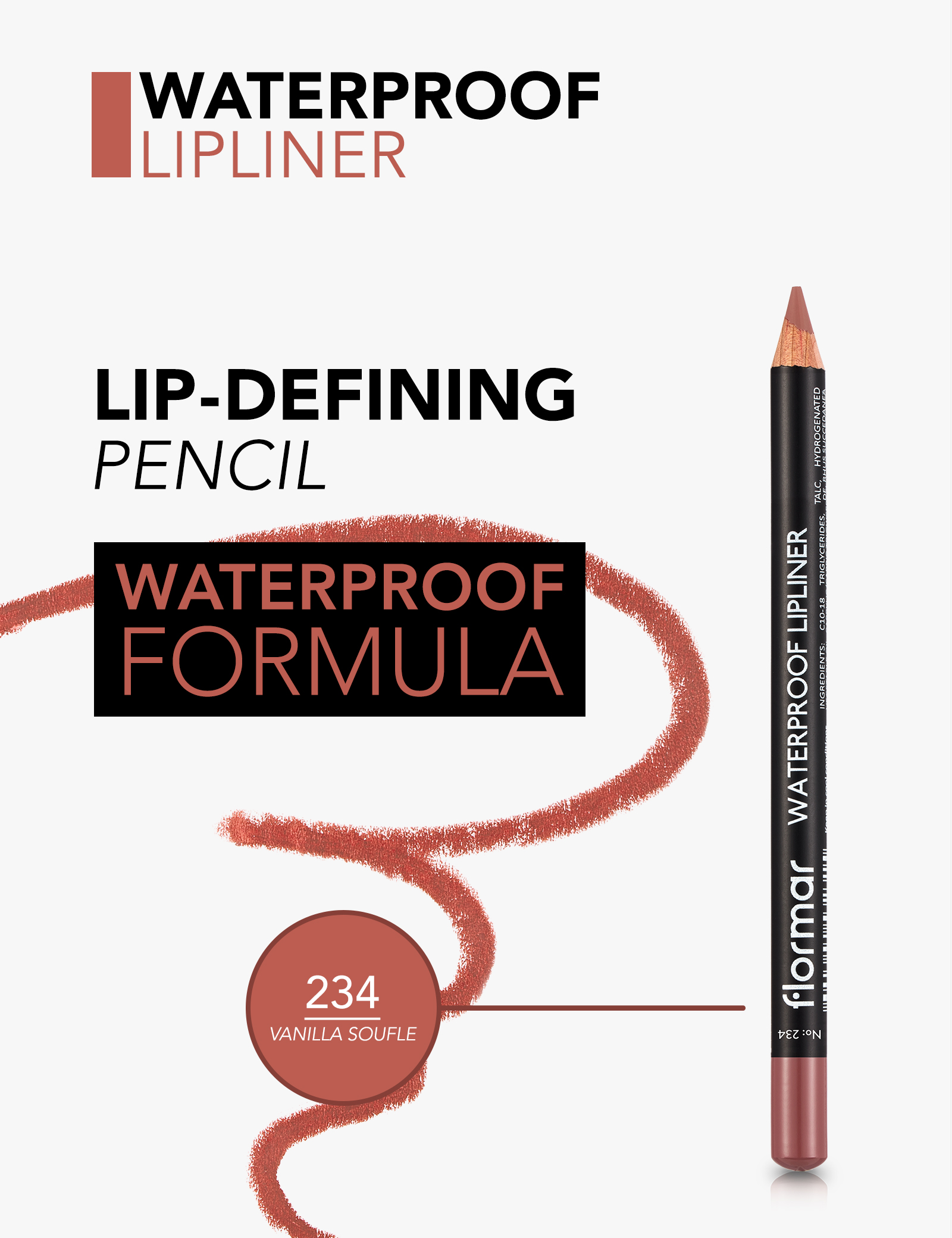 FLORMAR Waterproof Lipliner 234 Vanilla Soufle - الصورة 2