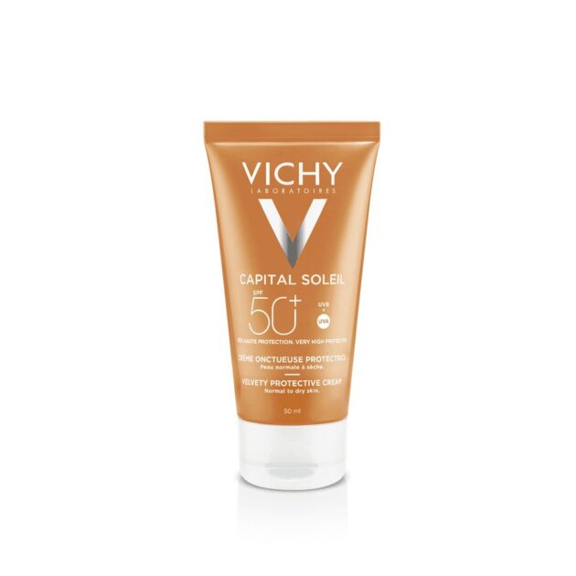 VICHY CAPITAL SOLEIL
CRÈME ONCTUEUSE PERFECTRICE DE PEAU SPF 50+