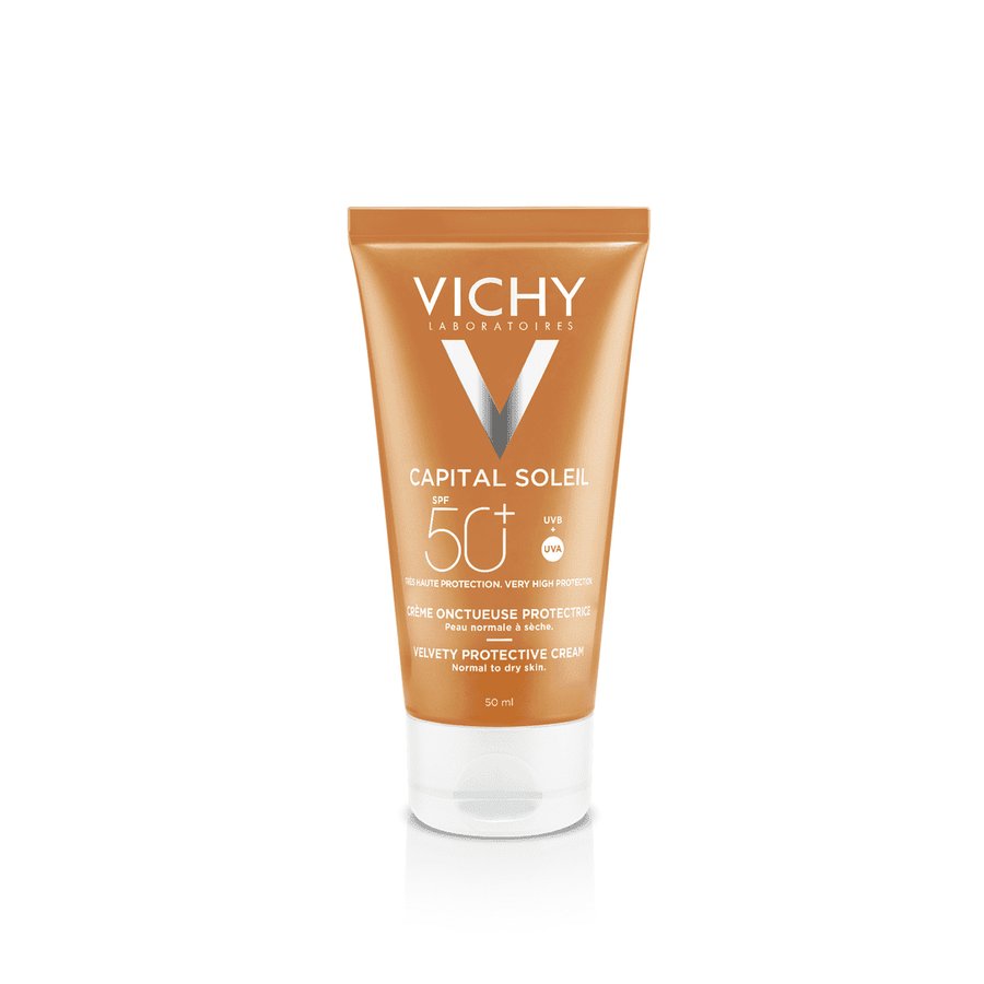VICHY CAPITAL SOLEIL
CRÈME ONCTUEUSE PERFECTRICE DE PEAU SPF 50+