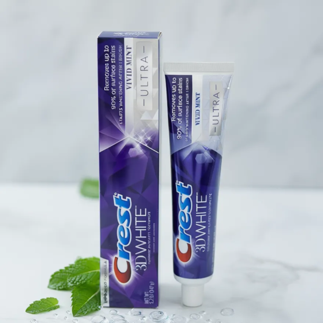 Crest 3D White Dentifrice Ultra Whitening Vivid Mint 147g