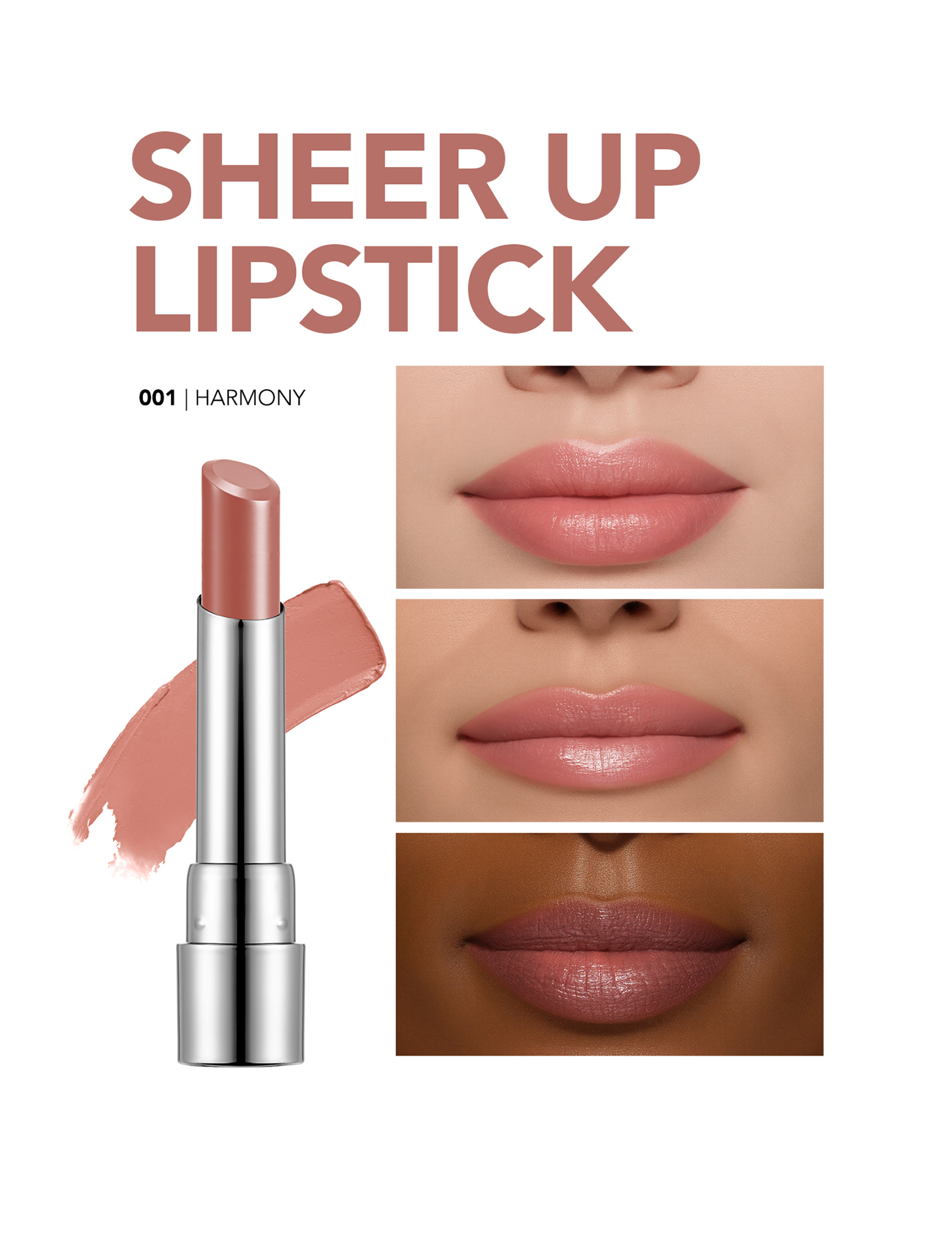 FLORMAR Sheer Up Lipstick 001 Harmony - الصورة 2