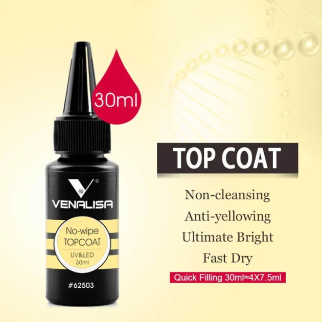 VENALISA No-wipe Top Coat 30ml TPO Free Hema Free