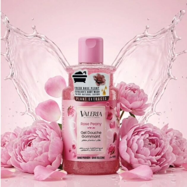 VALERIA Gel Douche Gommant Rose Peony